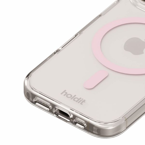 Holdit Coque MagSafe Apple iPhone 16 Pro - Transparent / Pink