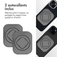 Accezz EasyLock Support de téléphone pour vélo - Avec coque iPhone 15 - Aluminium - Rotation à 360 degrés - Noir