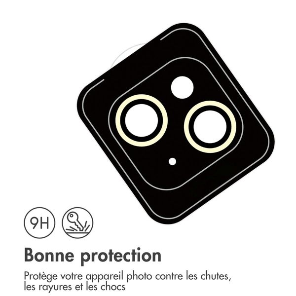 imoshion Lot de 2 protections d'objectif de caméra Apple iPhone 15 / 15 Plus - Yellow