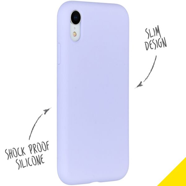 Accezz Coque Liquid Silicone iPhone Xr - Violet