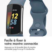 imoshion Bracelet silicone Fitbit Charge 5 / Charge 6 - Taille S - Bleu Officiel