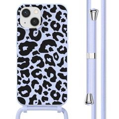 imoshion Coque design en silicone avec cordon Apple iPhone 14 - Animal Lila