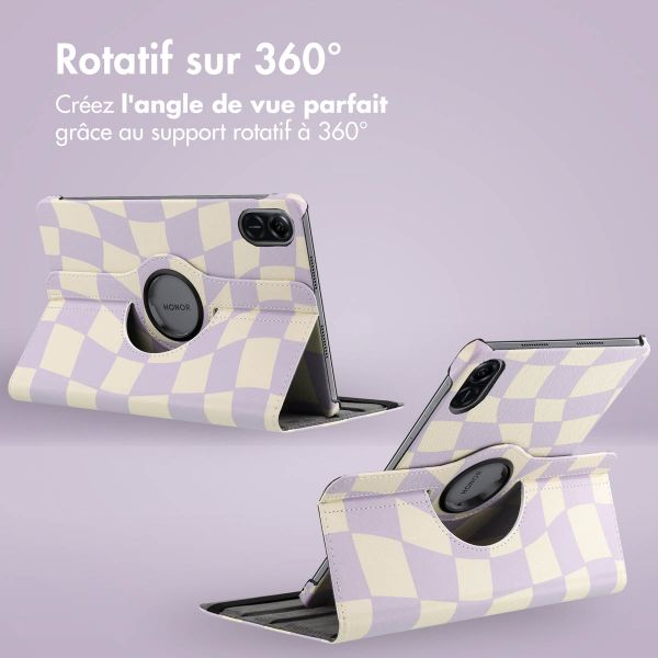 imoshion Coque tablette Design rotatif à 360° Honor Pad X9 - Dancing Cubes