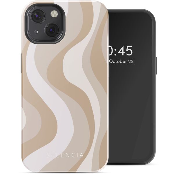 Selencia Coque arrière Vivid Tough avec MagSafe iPhone 13 - Desert Waves Beige