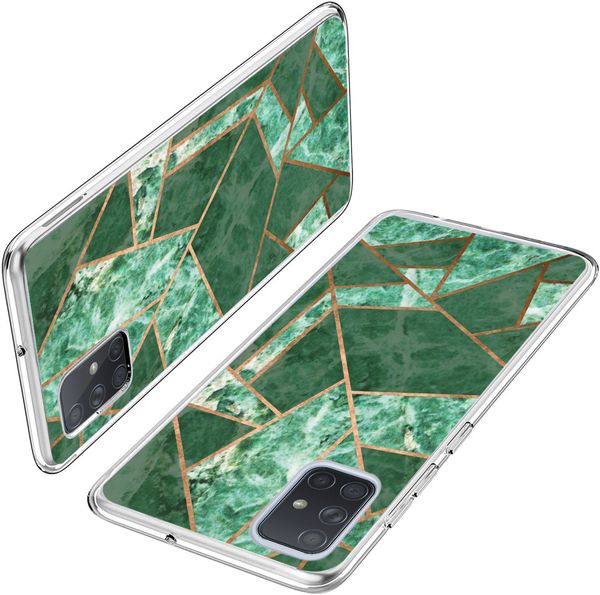 imoshion Coque Design Samsung Galaxy A71 - Cuive graphique / Vert