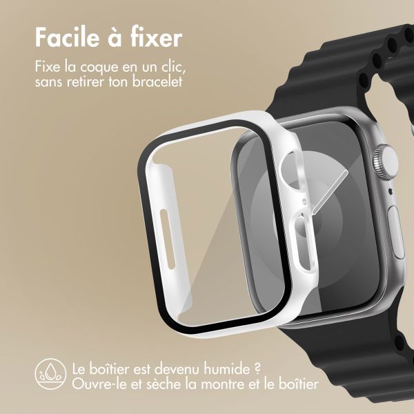 imoshion Coque rigide à couverture complète pour Apple Watch Series 7 / 8 / 9 - 45 mm - Blanc