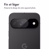 imoshion Protection Caméra en verre trempé 2 Pack Google Pixel 9 - Noir