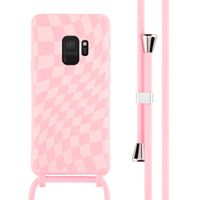 imoshion Coque design en silicone avec cordon Samsung Galaxy S9 - Retro Pink