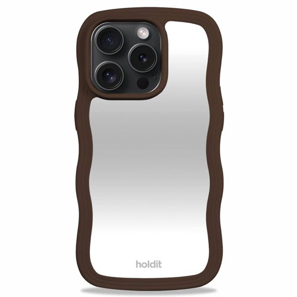 Holdit Coque Wavy iPhone 14 Pro Max - Chocolate / Mirror