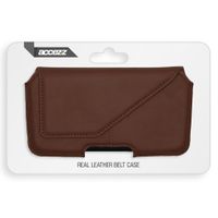 Accezz ﻿Coque de ceinture en cuir véritable - Taille L - Brun