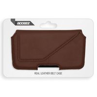 Accezz ﻿Coque de ceinture en cuir véritable - Taille XL - Brun