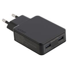 Accezz Chargeur GaN Ultra Slim - 2x USB-C - 65 W - Noir