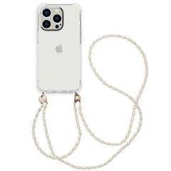 imoshion Coque avec dragonne + bracelet - Perles Apple iPhone 14 Pro - Transparent