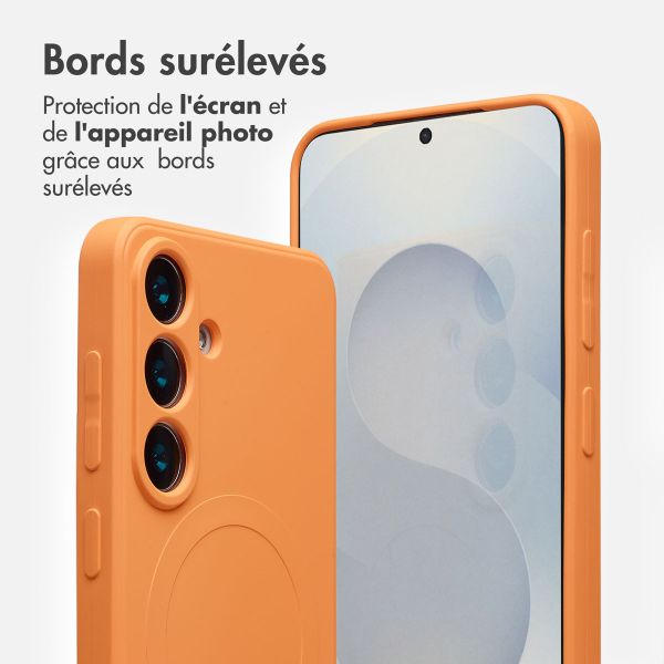 imoshion Coque Couleur avec MagSafe Samsung Galaxy S25 - Neon Orange