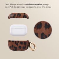 Selencia Coque Sabi Apple AirPods Pro 3 - imprimé léopard - Mocha Brown