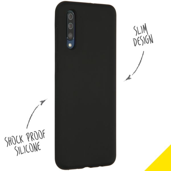 Accezz Coque Liquid Silicone Samsung Galaxy A50 / A30s - Noir