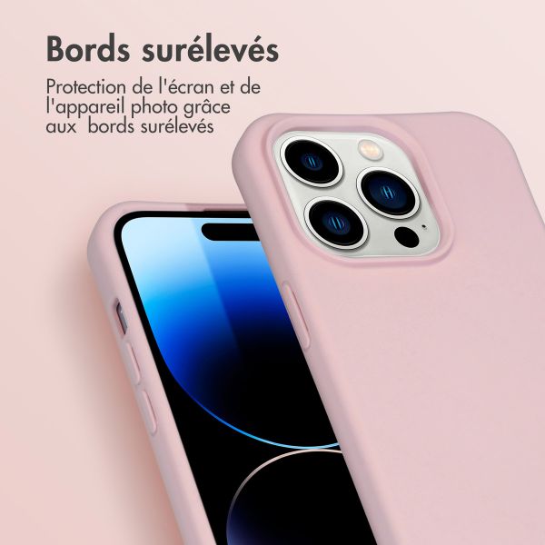 imoshion Coque de couleur avec cordon amovible Apple iPhone 14 Pro - Rose