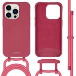 imoshion Coque de couleur avec cordon amovible iPhone 14 Pro - Rouge foncé