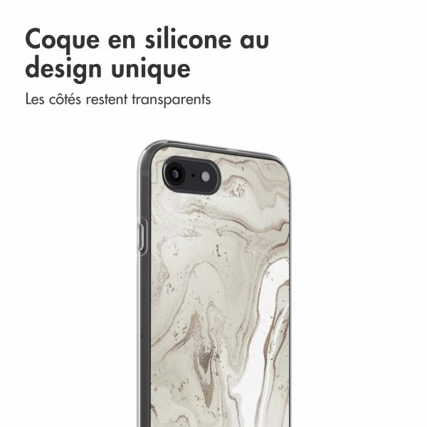 imoshion Coque design pour iPhone SE (2022 / 2020) / 8 / 7 - Sandy Marble