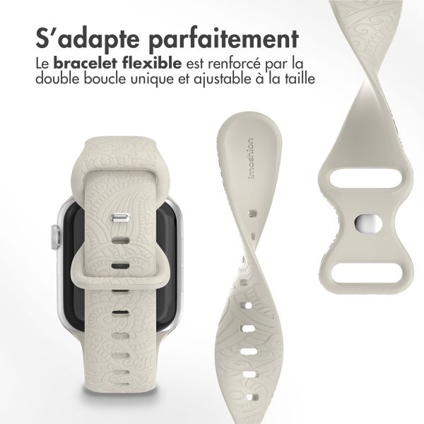 imoshion Bracelet en silicone Mandala Apple Watch Series 1 t/m 11 / SE / Ultra (44/45/46/49 mm) - Starlight