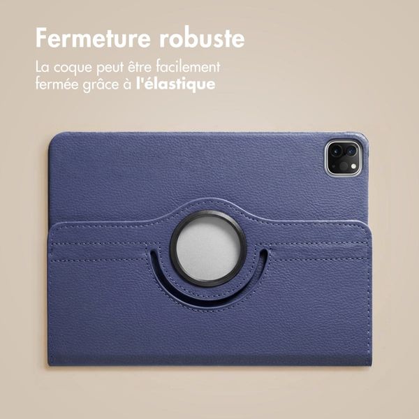 imoshion Coque tablette rotatif à 360° Apple iPad Pro 11 (2020/2021/2022) - Bleu foncé