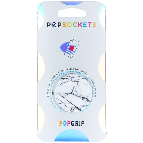 PopSockets PopGrip - Amovible - Dove White Marble