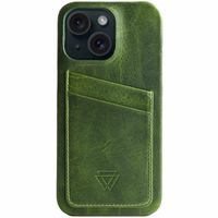 Wachikopa Coque Full Wrap C.C. avec 2 porte-cartes iPhone 15 - Forest Green