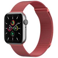 imoshion Bracelet magnétique milanais Apple Watch Series 1 - 9 / SE (38/40/41 mm) | Series 10 / 11 (42 mm) - Taille M - Rouge