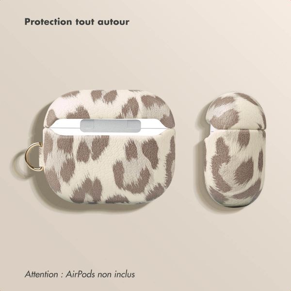 Selencia Coque Sabi Apple AirPods 3 - imprimé léopard - Soft Ivory