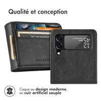imoshion Étui de télephone portefeuille Luxe Samsung Galaxy Z Flip 4 - Noir