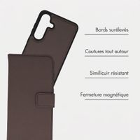 imoshion Étui portefeuille luxe 2-en-1 amovible Samsung Galaxy S25 FE - Marron