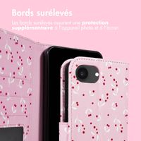 imoshion Étui de télephone portefeuille Design Apple iPhone 16e - Blush Berries