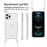 imoshion Coque avec dragonne + bracelet Apple iPhone 12 (Pro) - Perles Cœurs