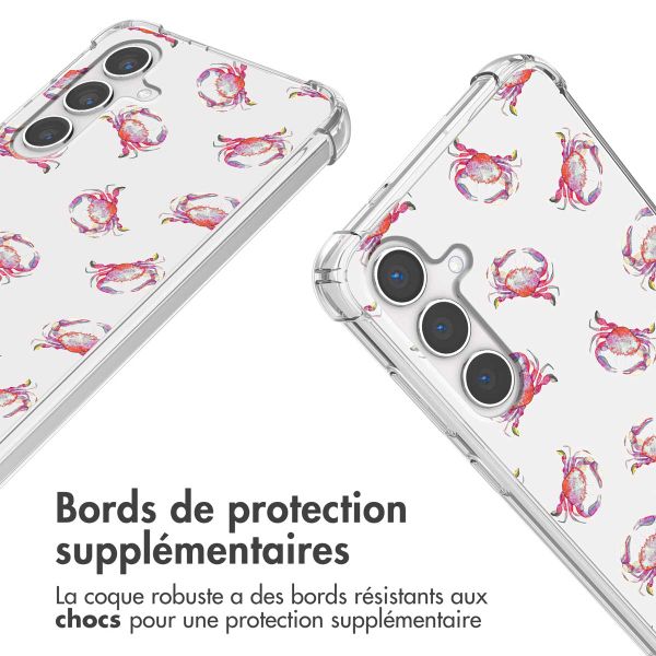 imoshion Coque Design avec cordon Samsung Galaxy S24 Plus - Crab Watercolor