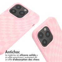 imoshion Coque design en silicone avec cordon Apple iPhone 14 Pro - Retro Pink