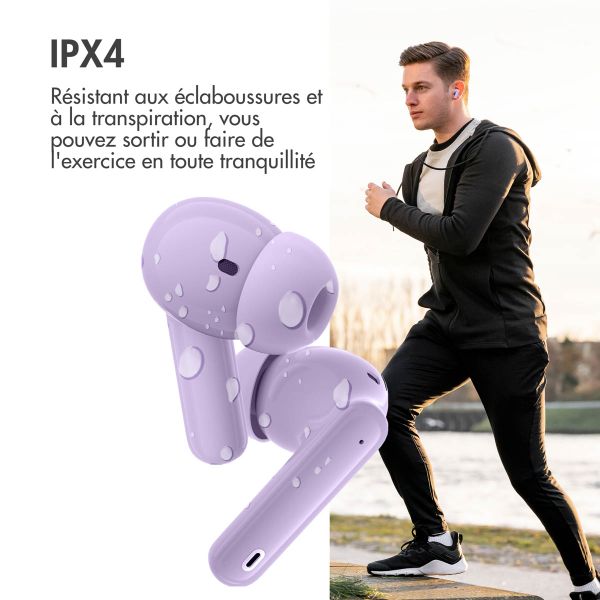 imoshion ﻿Écouteurs Aura Pro - Écouteurs sans fil - Écouteurs sans fil Bluetooth - Avec fonction de réduction du bruit ANC - Lavender Lilac