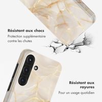 Selencia Coque arrière Vivid Tough Samsung Galaxy S25 - Golden Beige Marble