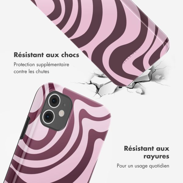 Selencia Coque arrière Vivid Apple iPhone 11 - Wavy Swirl Pink Plum