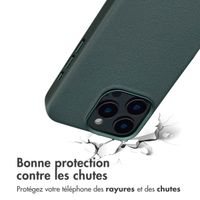 Accezz Coque arrière en cuir avec MagSafe Apple iPhone 16 Pro - Cedar Green