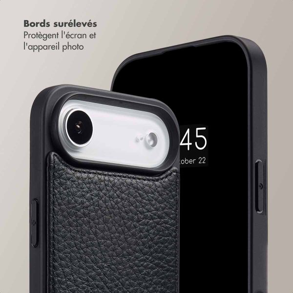 Selencia Coque de télephone Nova avec cordon et porte-cartes Apple iPhone Air - Noir