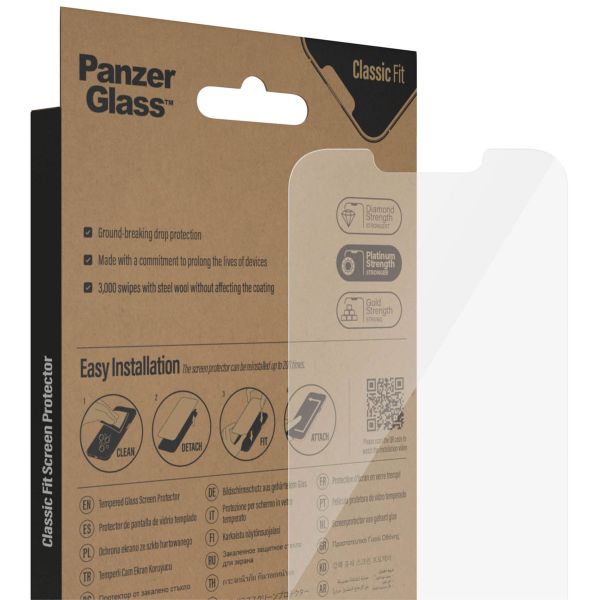 PanzerGlass Protection d'écran en verre trempé Anti-bactéries iPhone 14 / 13 / 13 Pro