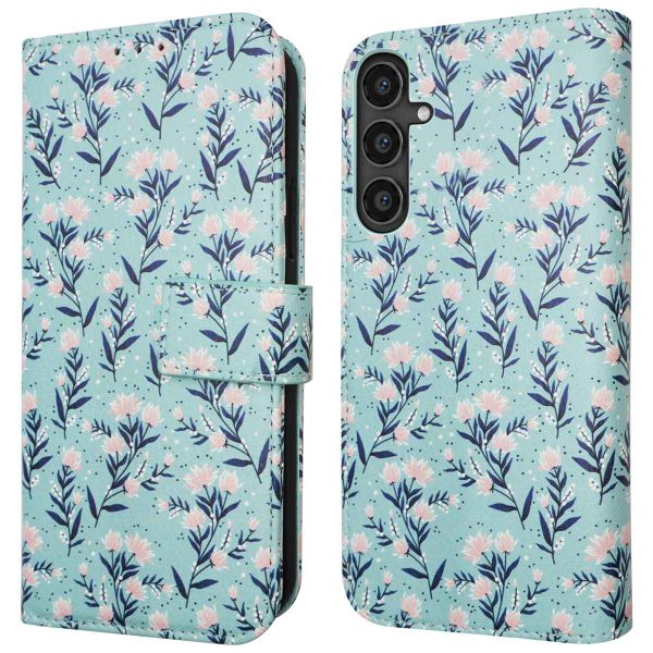 imoshion Étui de téléphone portefeuille Design Samsung Galaxy S23 FE - Blue Flowers