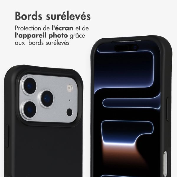 imoshion Coque arrière Color avec cordon amovible et MagSafe Apple iPhone 17 Pro - Noir