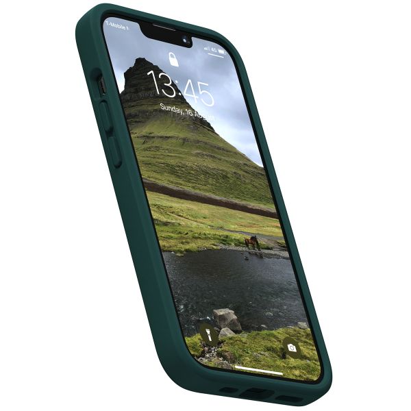 Njorð Collections Coque Salmon Leather MagSafe iPhone 13 Pro - Dark Green