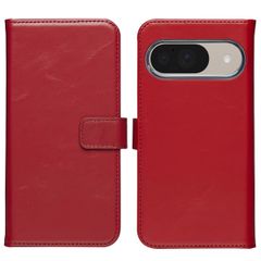 Selencia Étui portefeuille en cuir véritable Google Pixel 10 / 10 Pro - Red