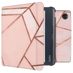 imoshion Design Slim Hard Sleepcover avec support Kobo Libra Colour / Tolino Vision Color - Pink Graphic