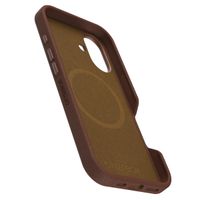 OtterBox Coque en cuir de cactus Symmetry MagSafe Apple iPhone 16 - Rich Adobe Brown