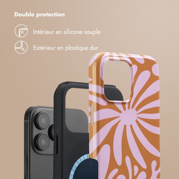 Selencia Coque arrière Vivid avec MagSafe Apple iPhone 16 Pro Max - Modern Bloom Pink