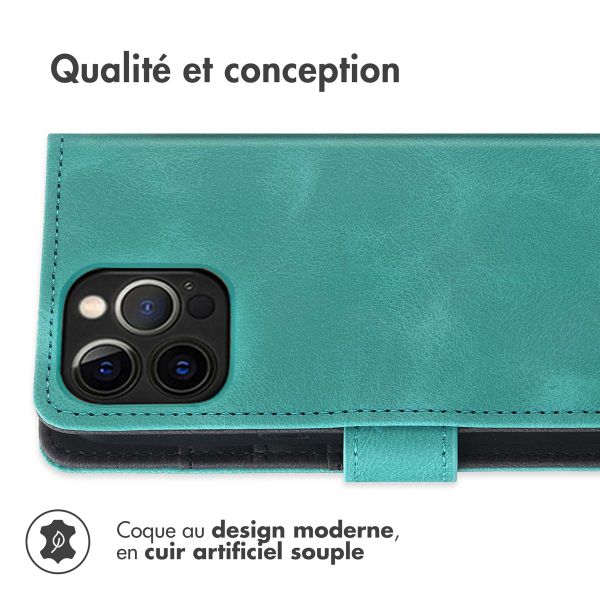 imoshion Etui de télephone portefeuille avec cordon Apple iPhone 12 (Pro) - Turquoise