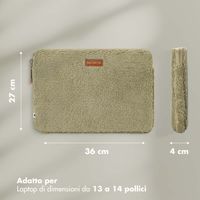 Selencia Pochette ordinateur Teddy 13-14 pouces - Sage Green